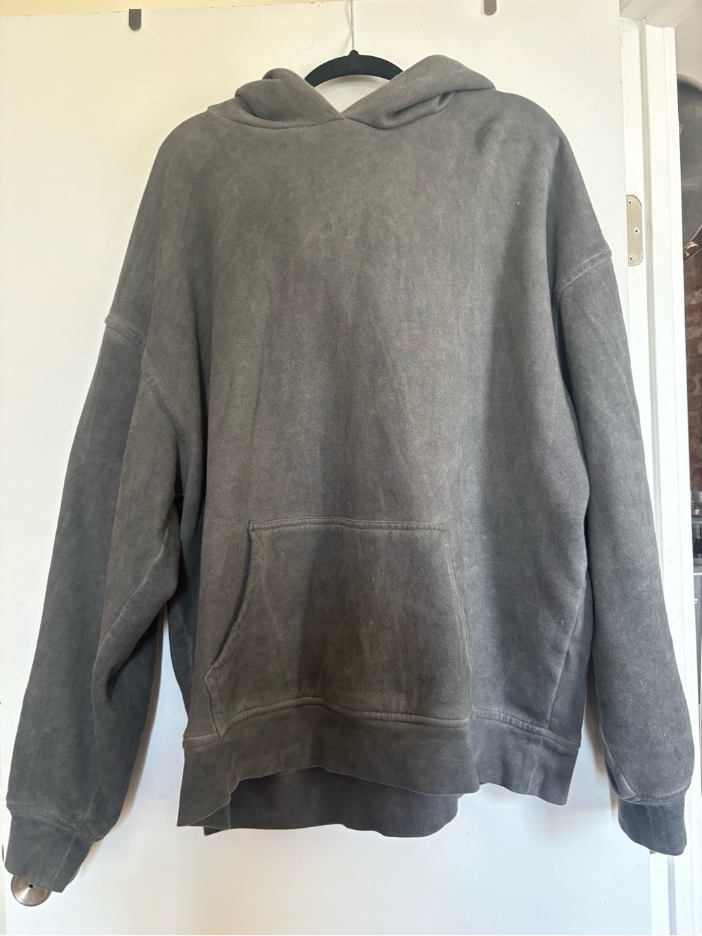 Blank NYC Taupe Fleece-Lined Hoodie